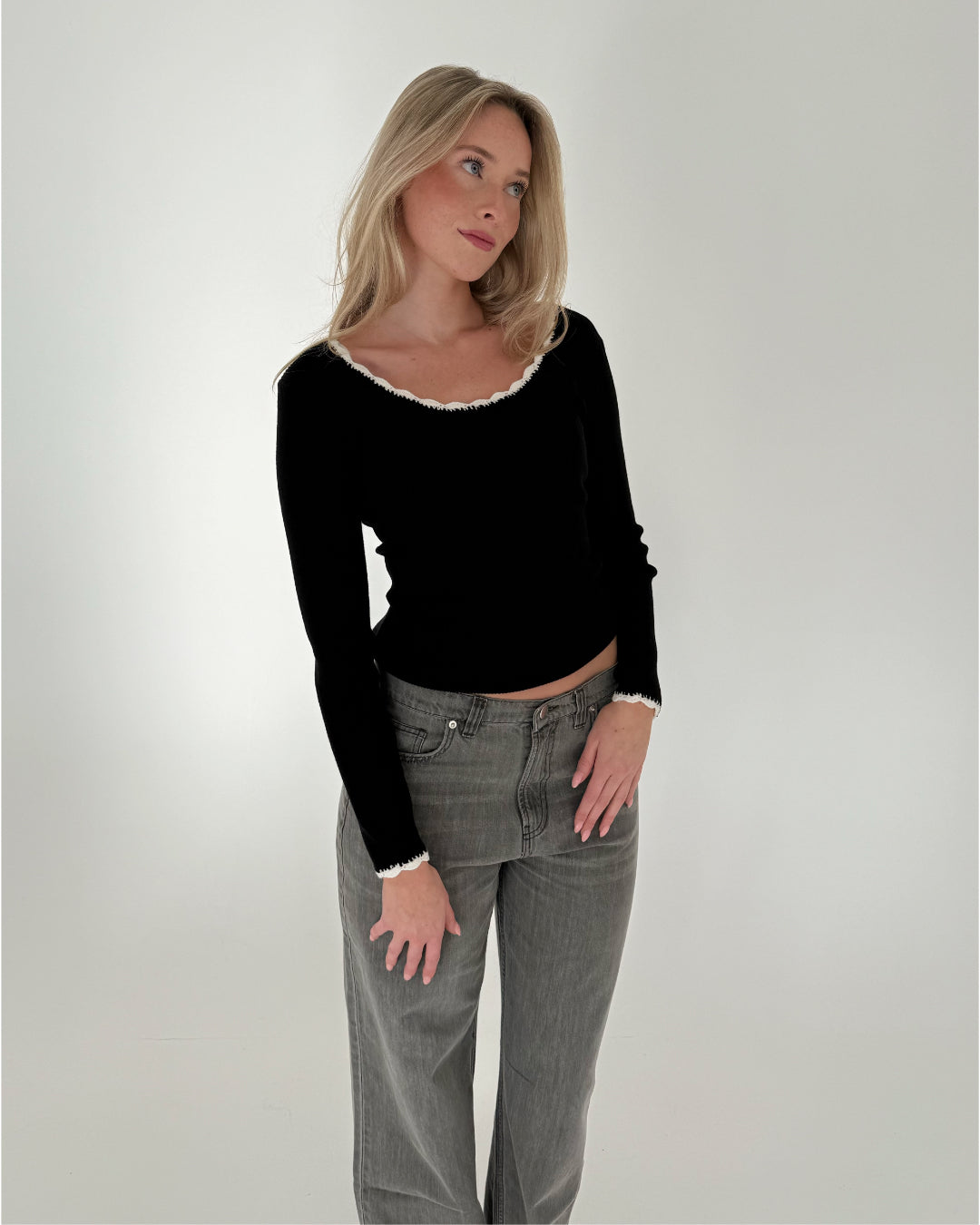 ELLA bluse sort