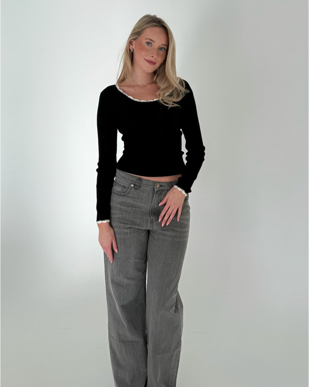 ELLA bluse sort