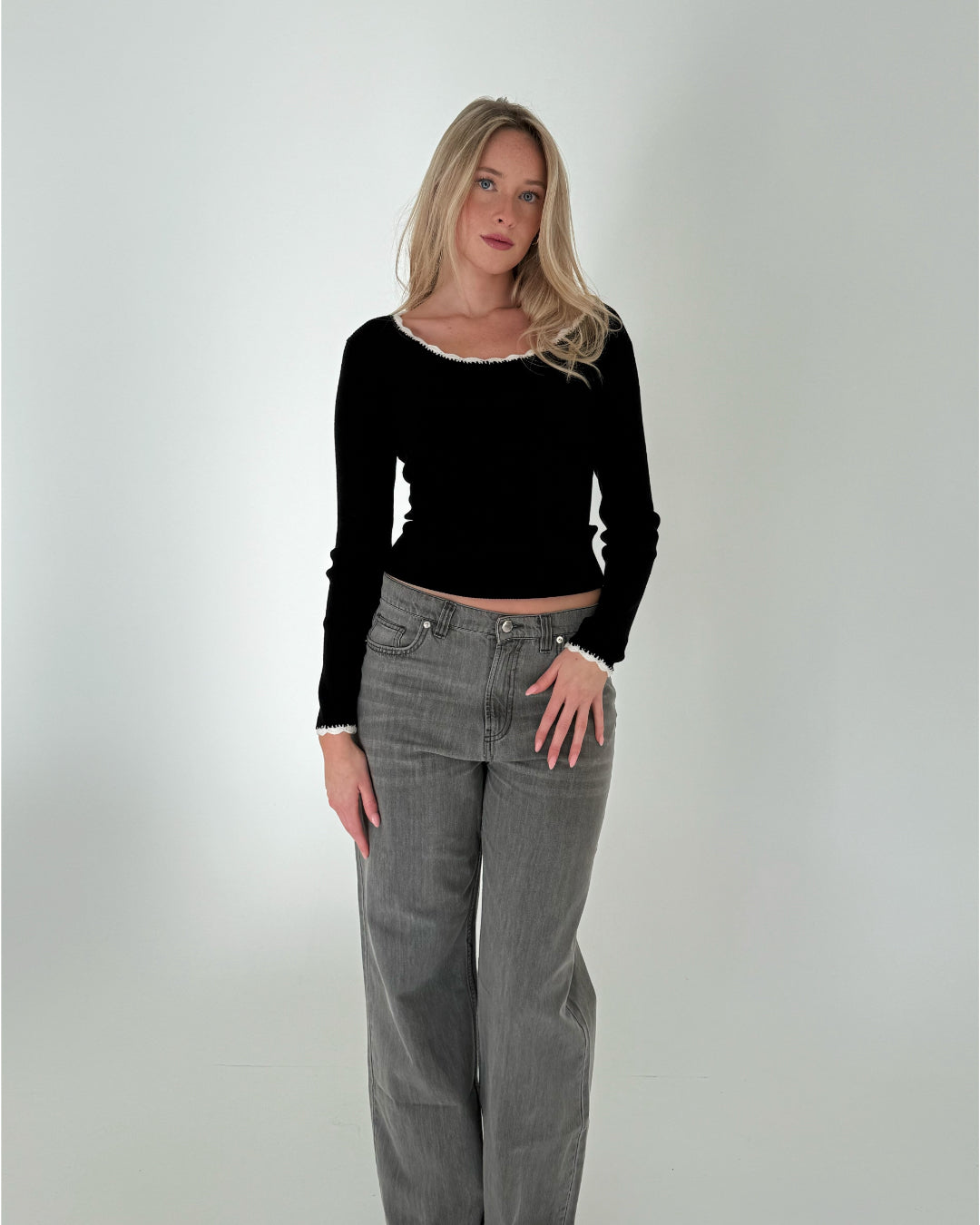 ELLA bluse sort