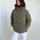 PRE ORDER - GLOBAL puffer jakke, kaki - FORVENTES AFSENDELSE I UGE 42