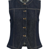 INDIE denim top, mørkeblå