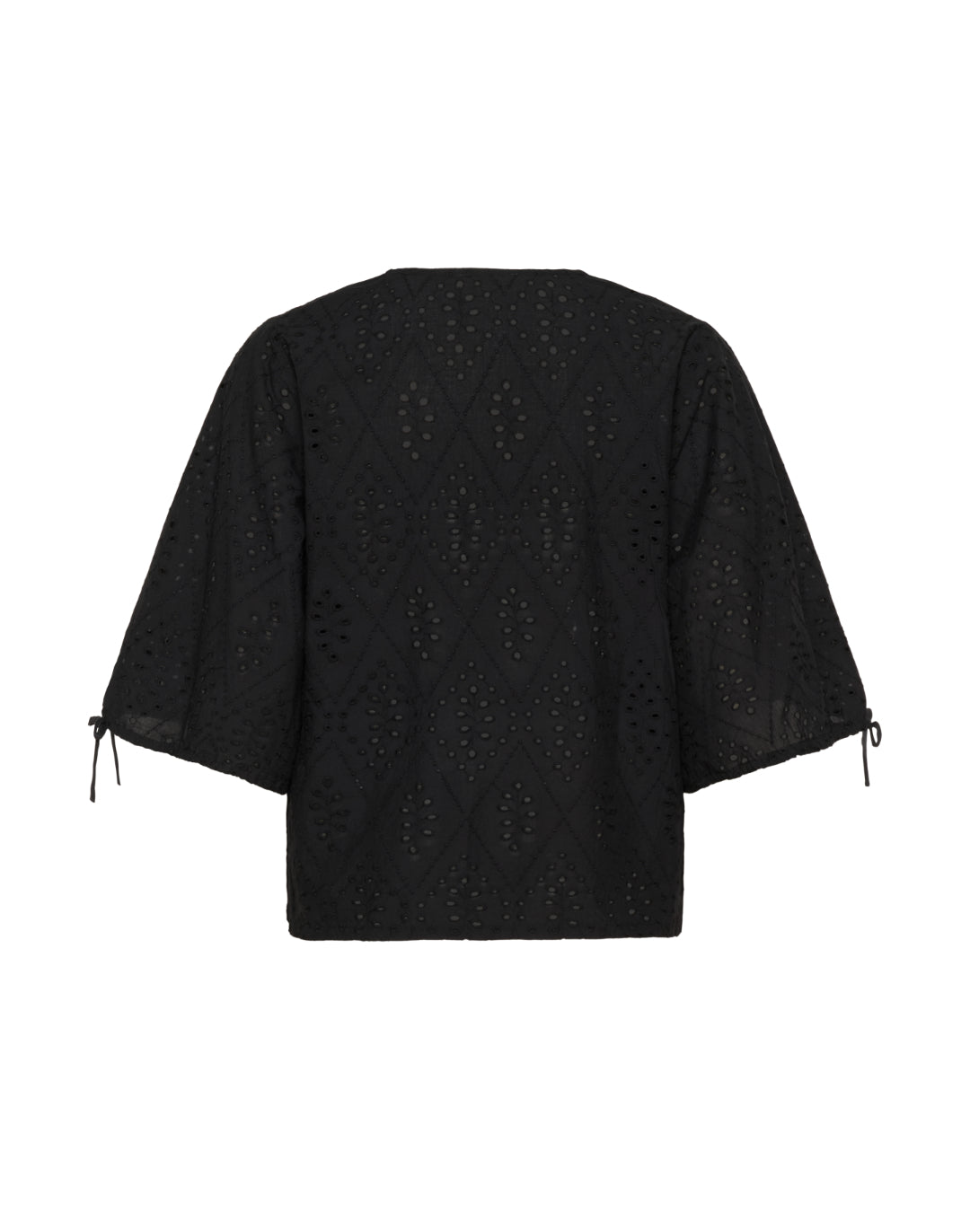 Produktfoto af JOELLA bluse, sort på hvid baggrund - fra BySofieSønderby