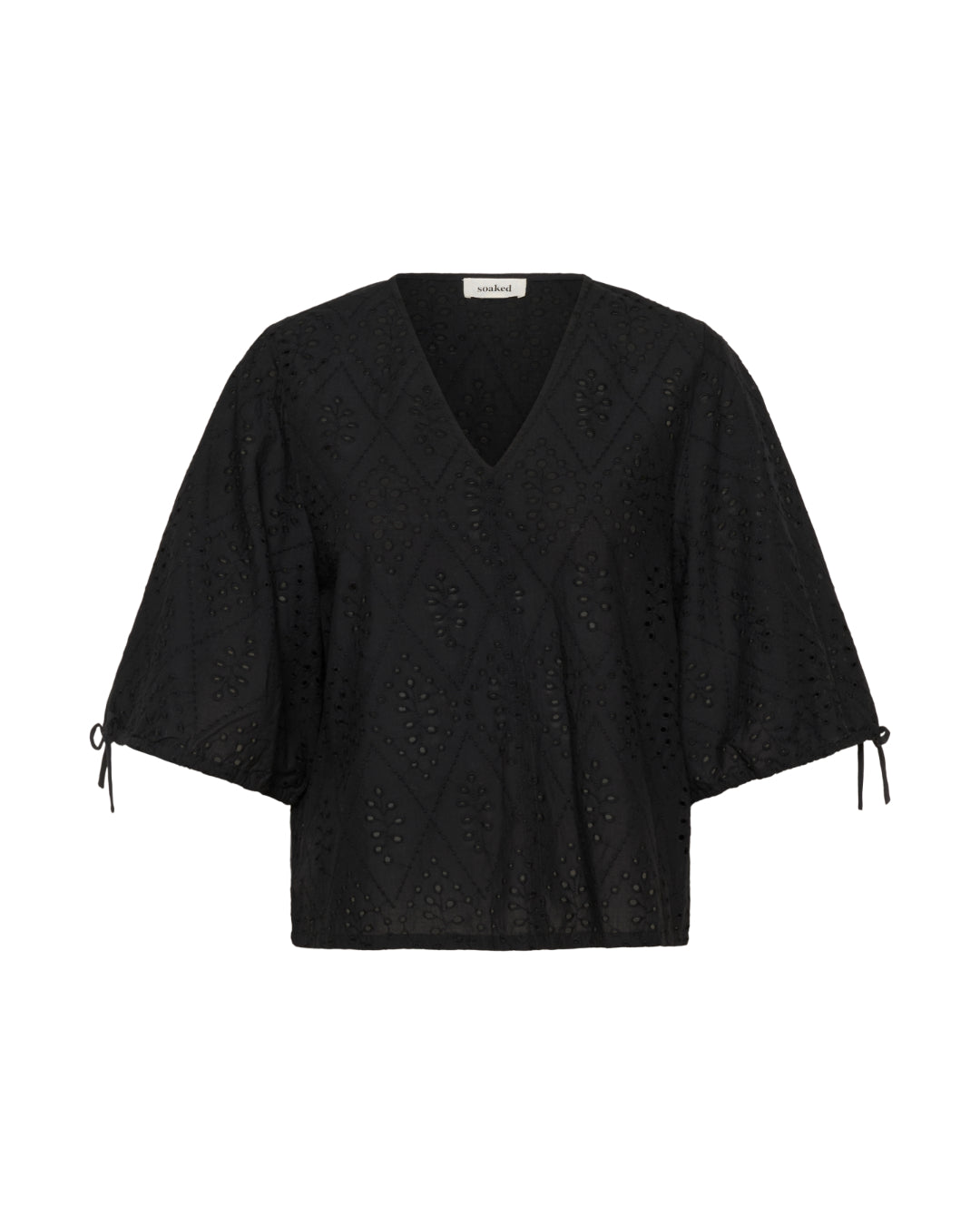 Produktfoto af JOELLA bluse, sort på hvid baggrund - fra BySofieSønderby