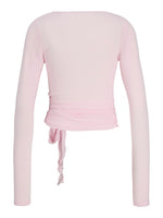 Produktfoto af Luna cardigan i lyserød. På hvid baggrund. Fra by Sofie Sønderby