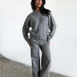 MAEVE bomber cardigan, grå