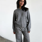 MAEVE bomber cardigan, grå