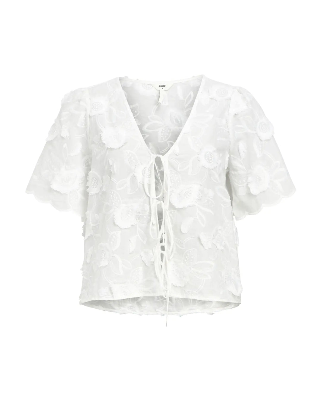 Produktfoto af MINI bluse, hvid på hvid baggrund - fra BySofieSønderby