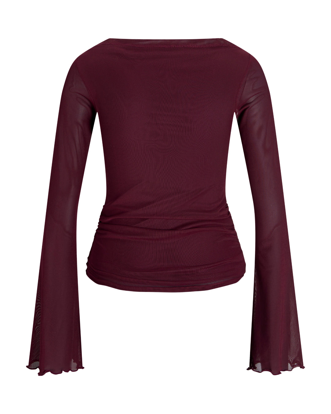 MINNA mesh bluse bordeaux