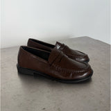 Produktfoto af OCTAVIA loafers, brun på grå baggrund - Fra BySofieSønderby