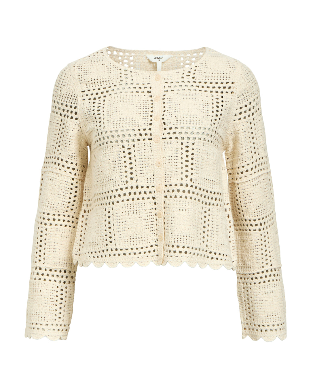 Produktfoto af ORELLA cardigan, creme på hvid baggrund - fra BySofieSønderby