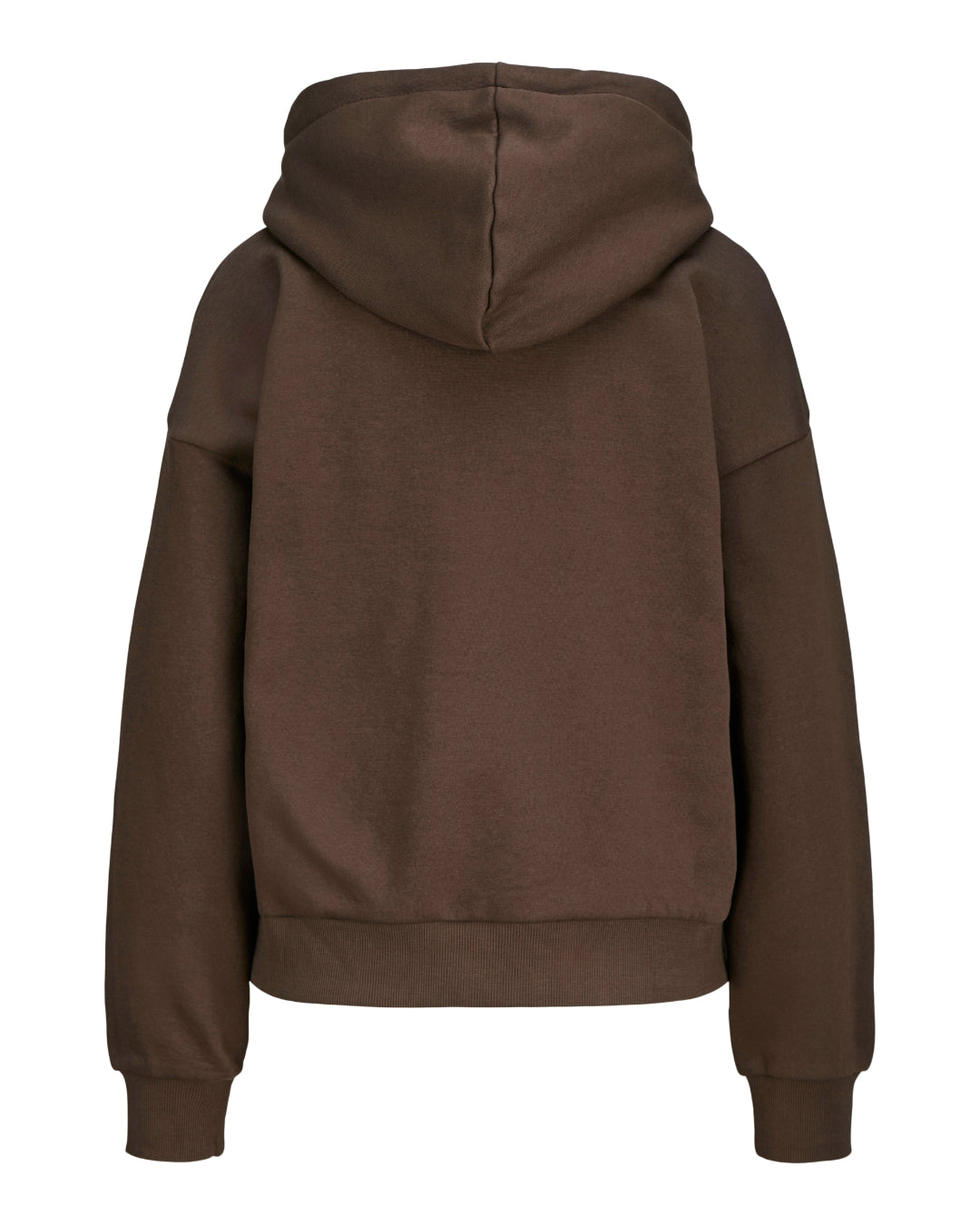 Produktfoto af en Studio Vesterbro hoddie i mørk brun. Baggrund er hvid. Fra BySofieSønderby