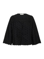 Produktfoto af SUNELA bluse, sort på hvid baggrund - fra BySofieSønderby