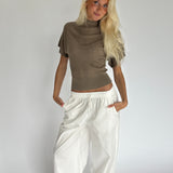 DYLAN strik top, brun
