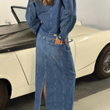 CANA denim nederdel, blå