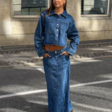 CANA denim nederdel, blå
