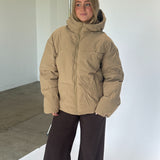 GALAXY puffer jakke, sand