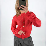 AGATE strik cardigan, coral