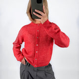 AGATE strik cardigan, coral