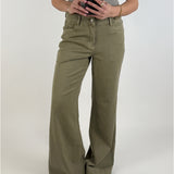 ALANNA wide leg jeans, grøn