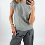 ALENA strikket vest, grå