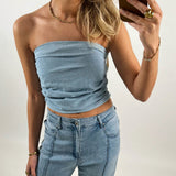 ALIVIA top, denim