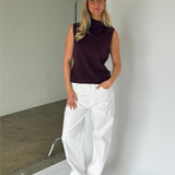 ANGELA strik top, blomme