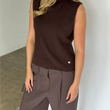 ANGELA strik top, brun