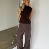 ANGELA strik top, brun