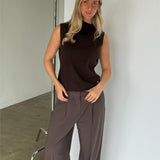 ANGELA strik top, brun