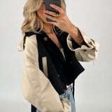ANNABELLE jakke, sort/beige
