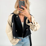 ANNABELLE jakke, sort/beige