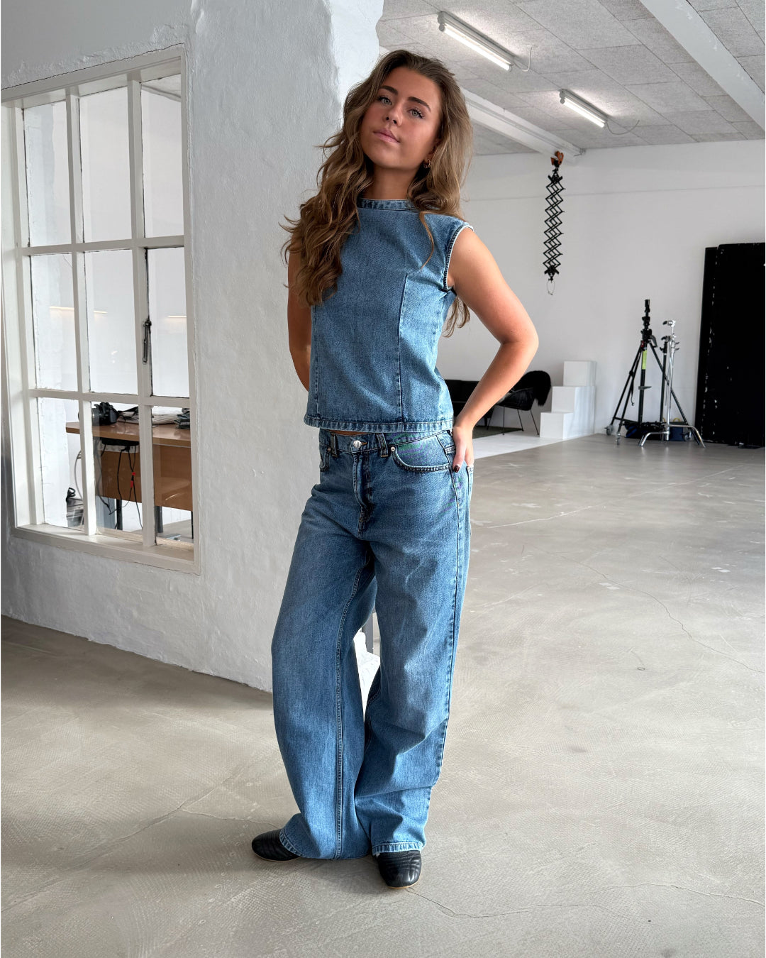 ANNIKA top blå
