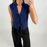 ANNIKA top, navy