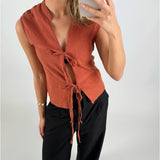 ANNIKA top, rust