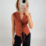 ANNIKA top, rust