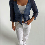ARABELLA bluse, blå
