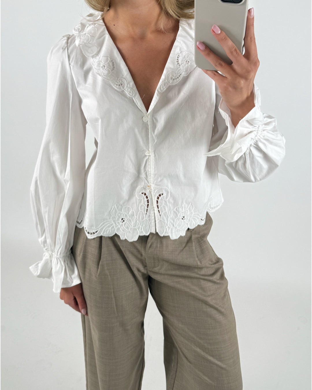 ASPEN bluse hvid