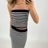 ATHENA top, navy/hvid