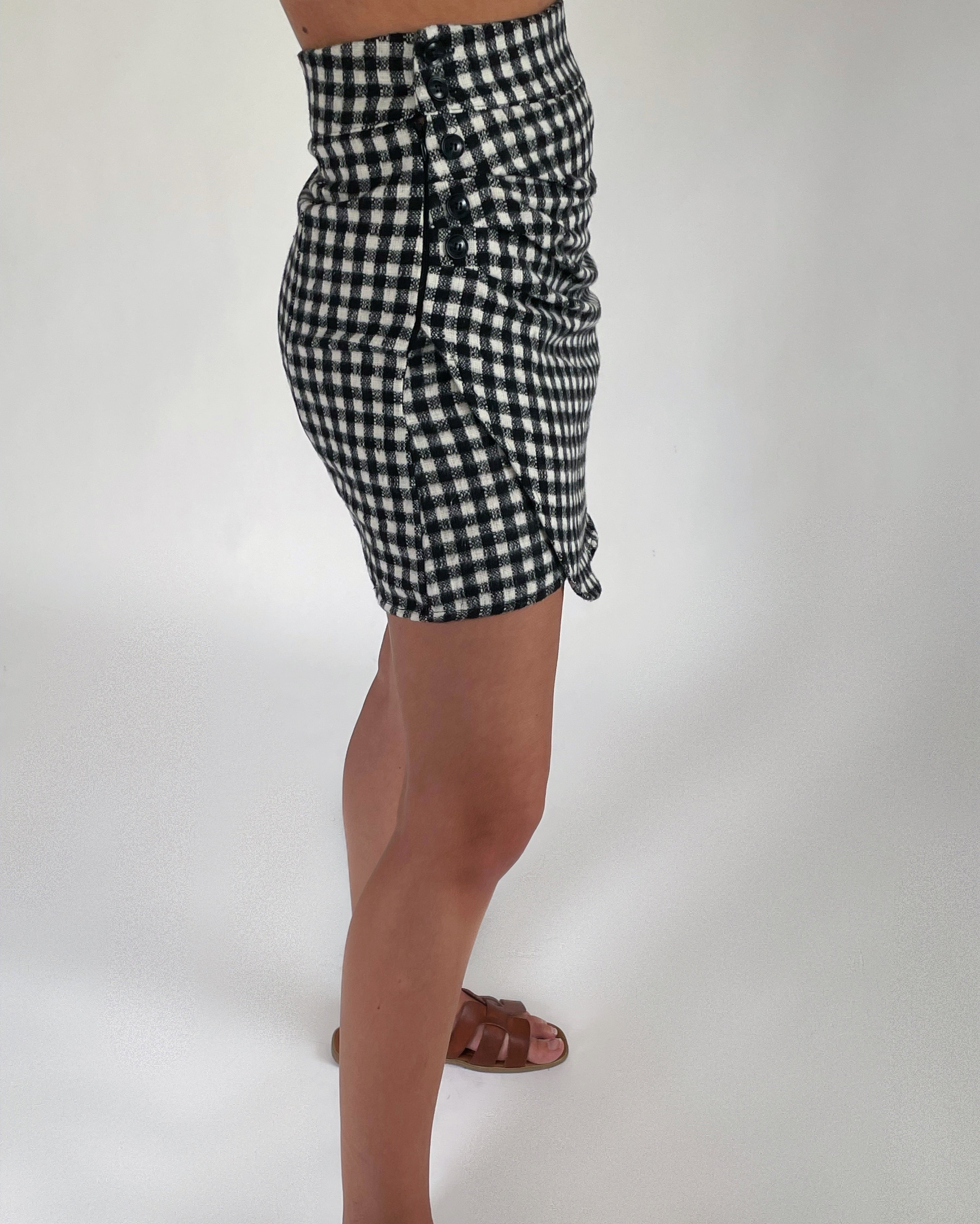 AUDE nederdel hvid/sort