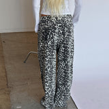 AUGUSTA jeans, sort/hvid leopard