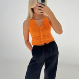 BARBARA strik top, orange