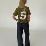 BIG S t-shirt, army/grå camouflage