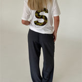 BIG S t-shirt, hvid/army camouflage