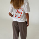 BIG S t-shirt, hvid/rød camouflage