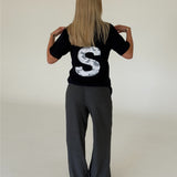 BIG S t-shirt, navy/grå camouflage