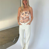 BINE stropløs top, beige