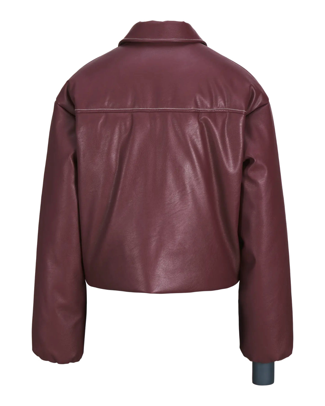 Produktbillede af bordeaux CALA jakke, set bagfra. Fra BySofieSønderby