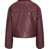 Produktbillede af bordeaux CALA jakke, set bagfra. Fra BySofieSønderby