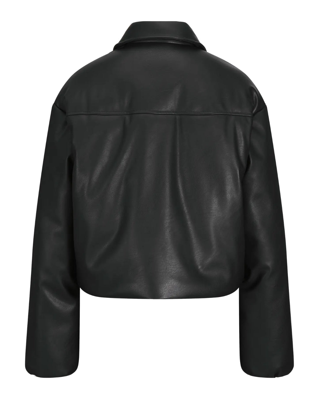 Produktbillede af sort CALA bomber jakke. Set bagfra. Fra BySofieSønderby.