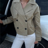 CARLIE kort trenchcoat, beige